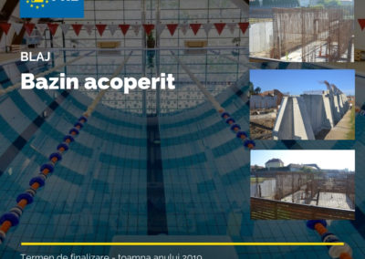 Lucrări în grafic la bazinul acoperit de înot din Blaj
