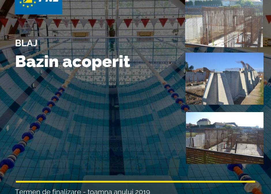 Lucrări în grafic la bazinul acoperit de înot din Blaj