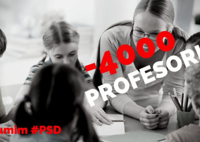 PSD distruge învățământul românesc prin tăierea a peste 4.000 de posturi