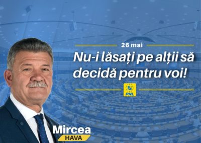 Mircea Hava: Nu-i lăsați pe alții să decidă pentru voi!