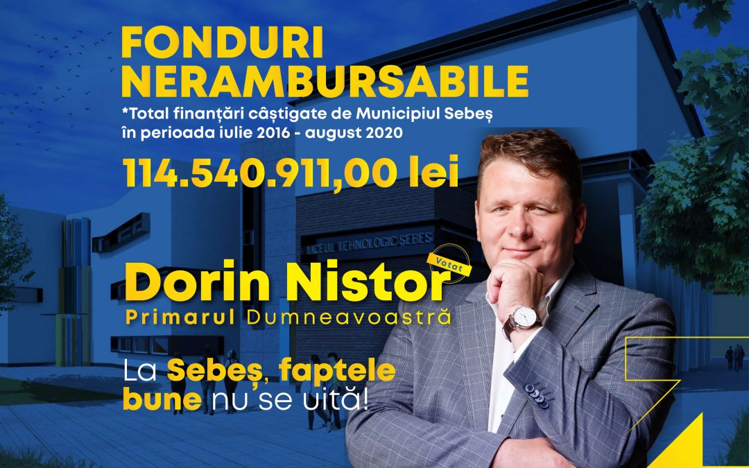 Primarul liberal Dorin Nistor a demonstrat că la Sebeș s-a putut într-un singur mandat ceea ce nu s-a făcut în 4 mandate