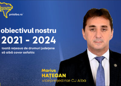 Marius Hațegan, vicepreședinte CJ Alba: Obiectivul nostru pentru mandatul 2020-2024 – toată rețeaua de drumuri aflată în administrarea CJ Alba, în lungime de 870 km, cu asfaltă